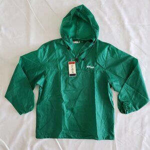 Clique Embroidered Hoodie Winbreaker Rain Jacket SZ S Green